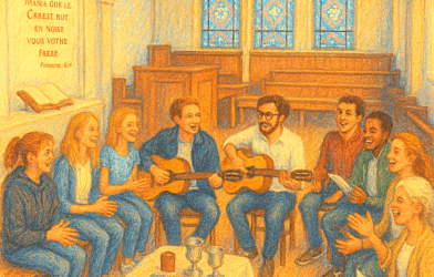 Veillées avec chants, guitares, méditation et célébration de la Cène